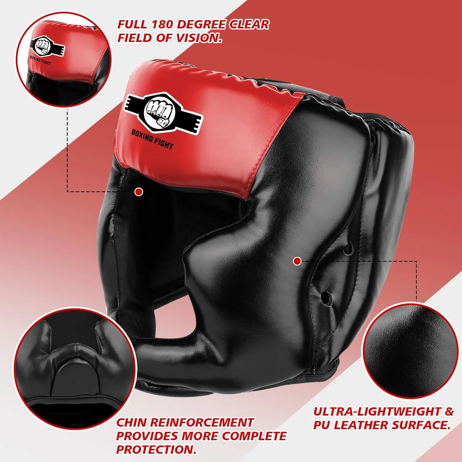 2 Pack Boxing Headgear - Sparring Safety Head Guard for MMA, Kickboxing, Muay Thai, Boxing - Men, Women, Kids