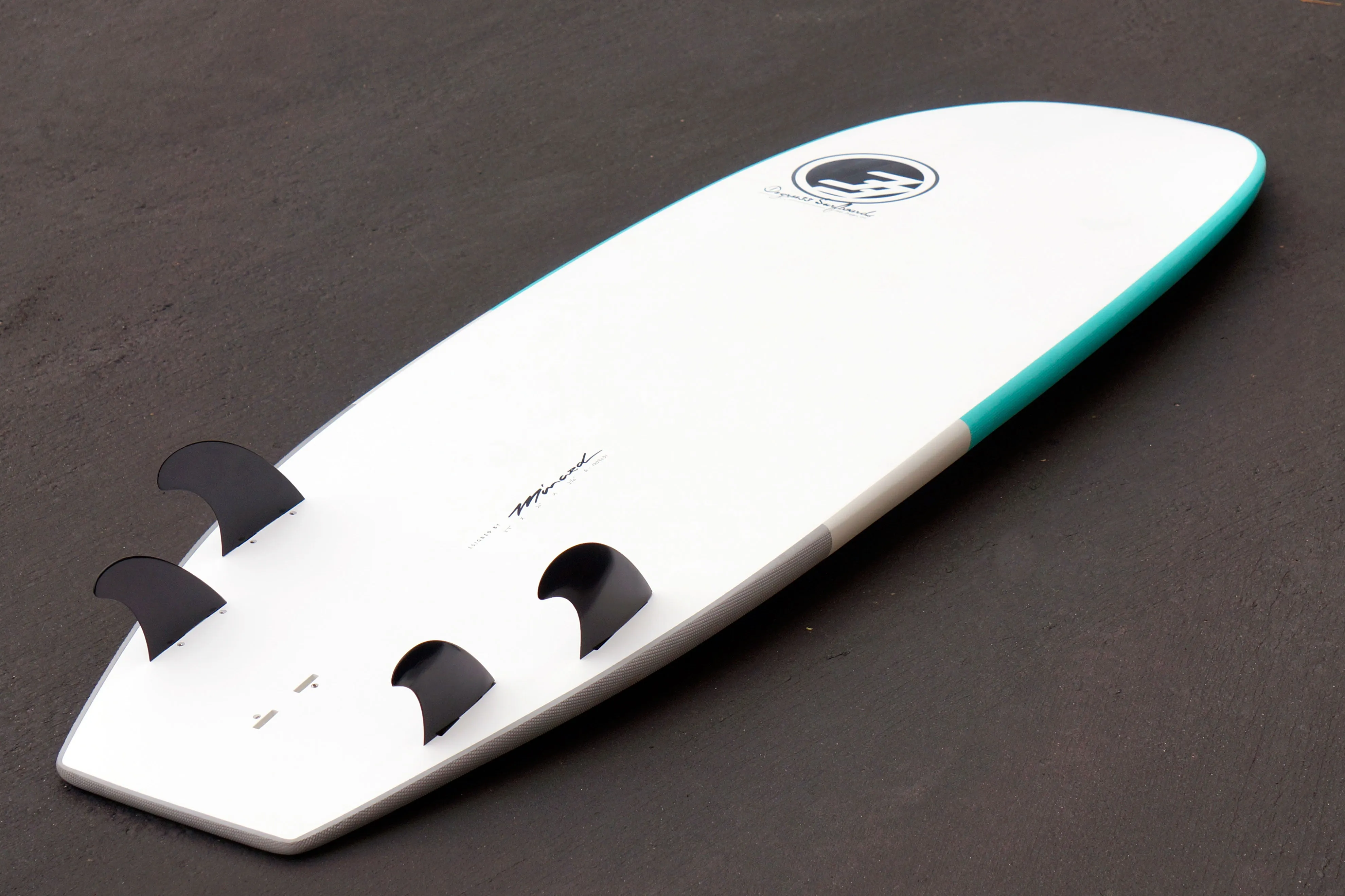 5'7 Cloud Shortboard Surfboard Aqua Dip (Hybrid Epoxy Softtop)