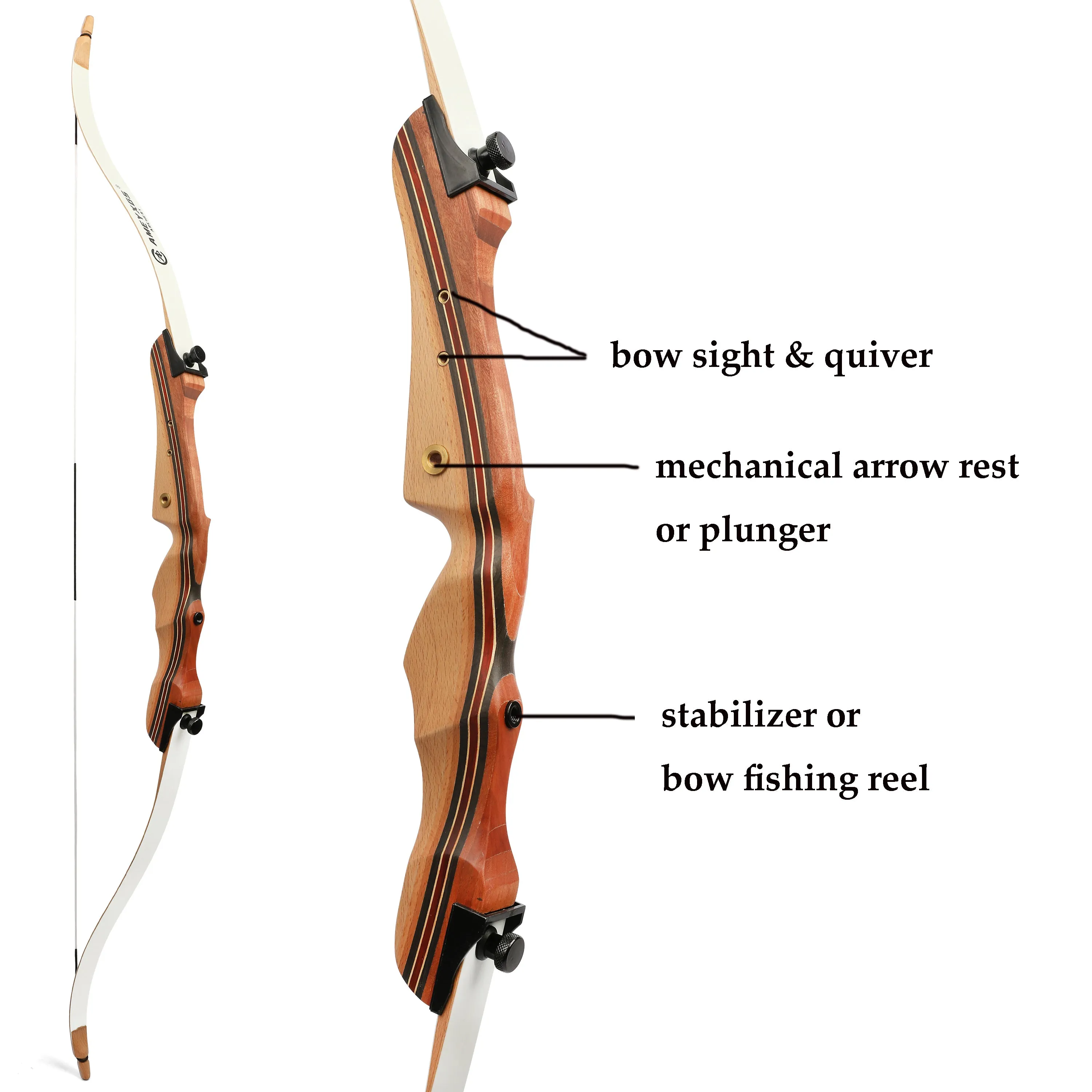 🎯Archery 68'' 54'' 48'' Takedown Recurve Bow 10-20lbs Adult