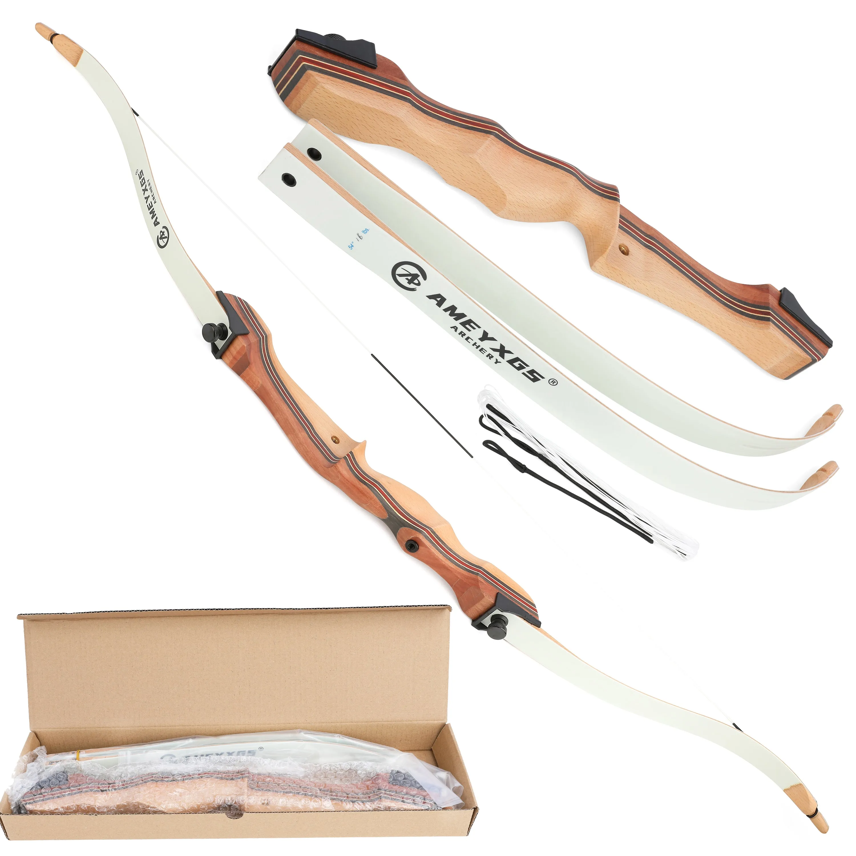 🎯Archery 68'' 54'' 48'' Takedown Recurve Bow 10-20lbs Adult