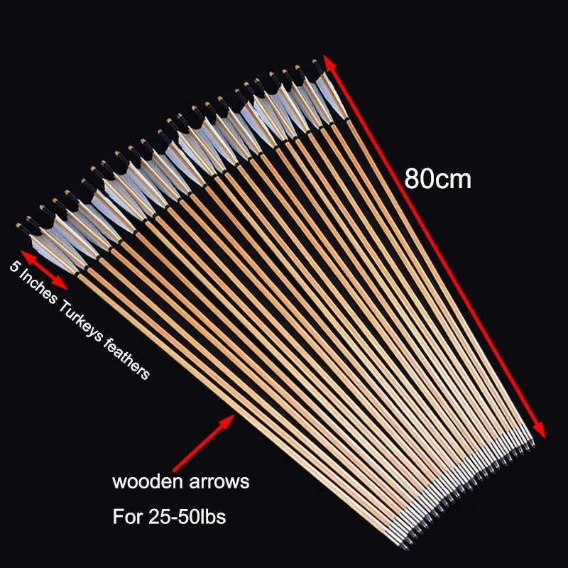 🎯Archery Handmade Turkey Feather Wood Arrows