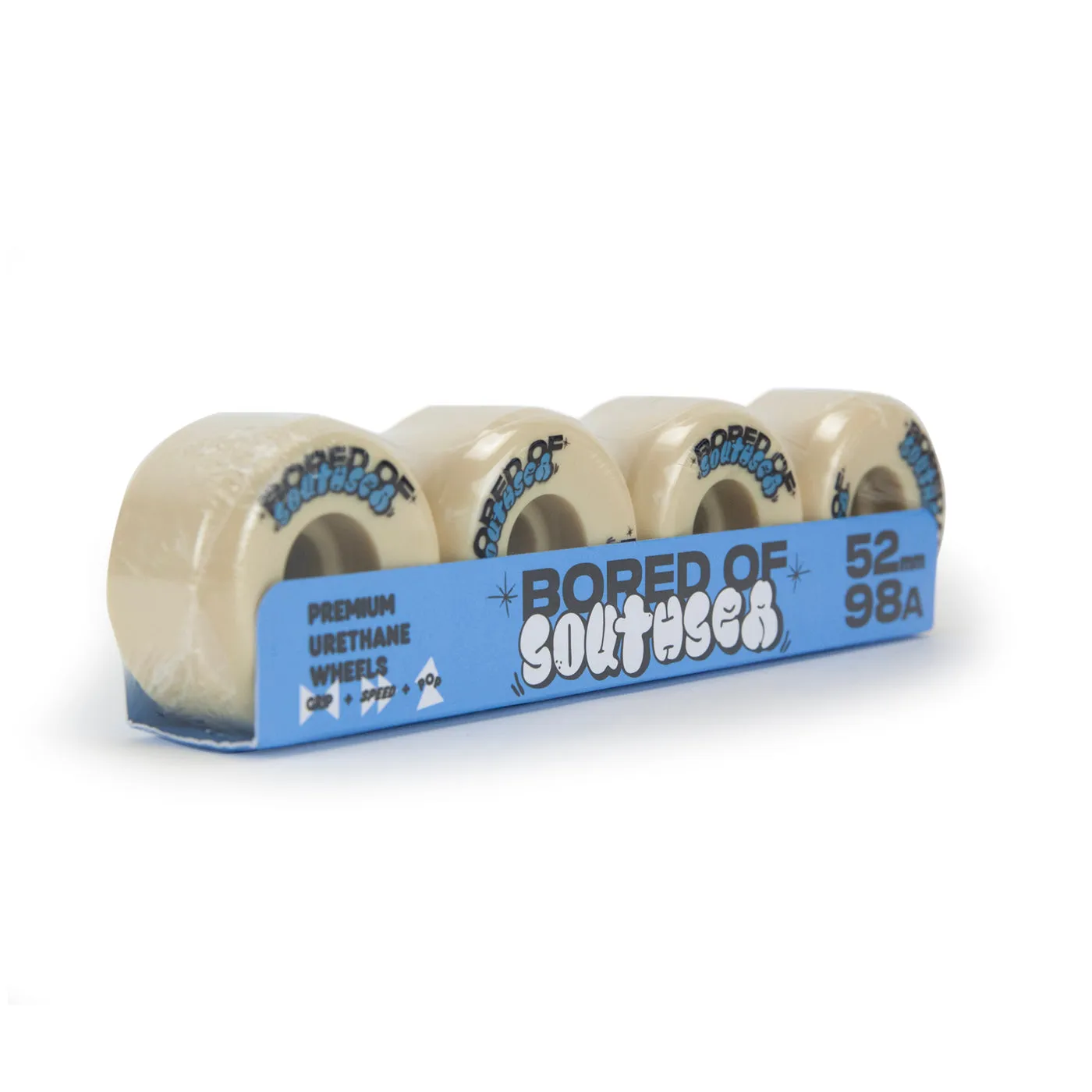 Bored of Southsea 'Bubble' Skateboard Wheels - Natural 52mm