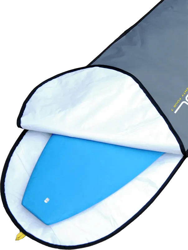 California Board Company CBC  Soft Surfboard 7ft 6 Package - Blue Wood Grain