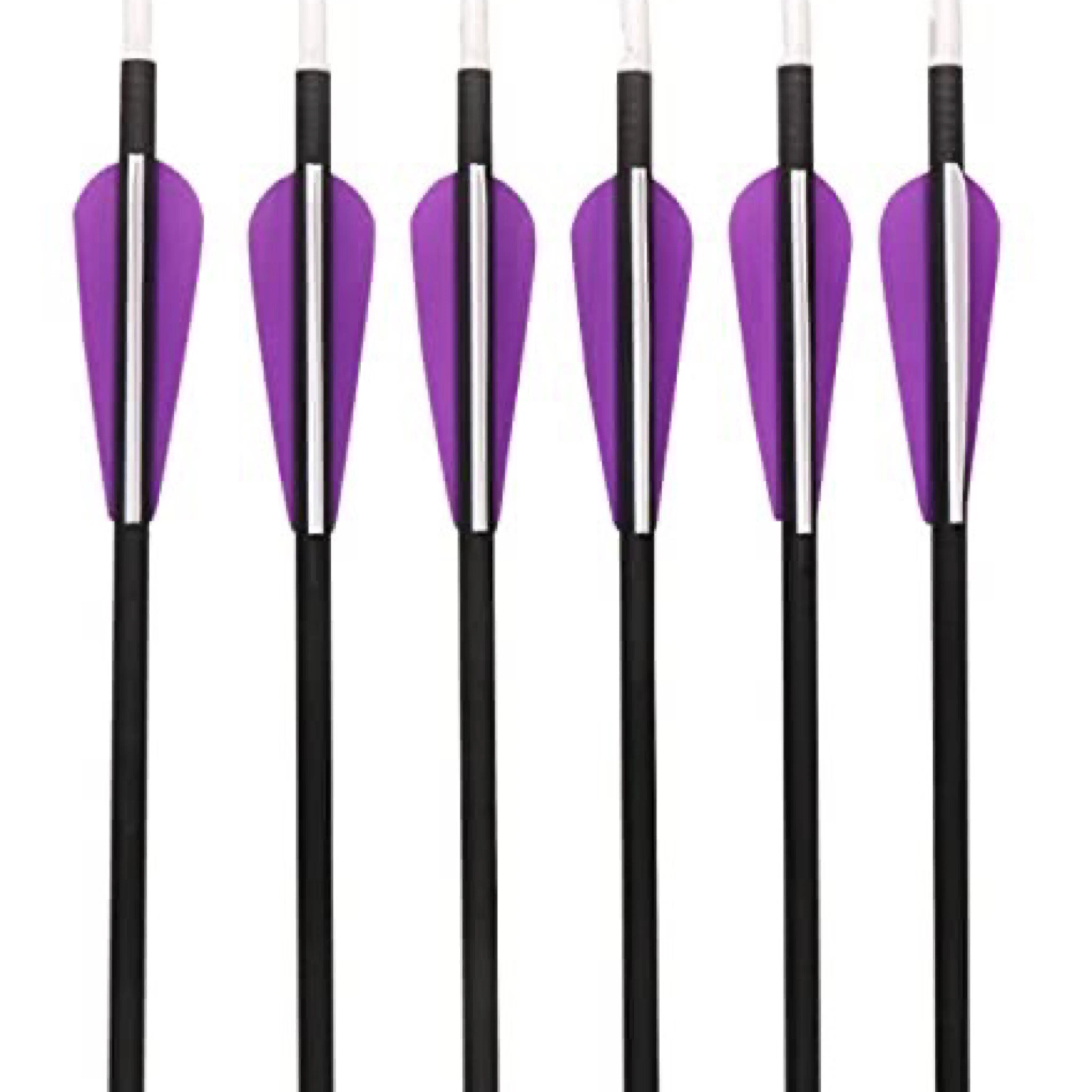 Carbon fiber 3 arrows for competitions and recreation, black
