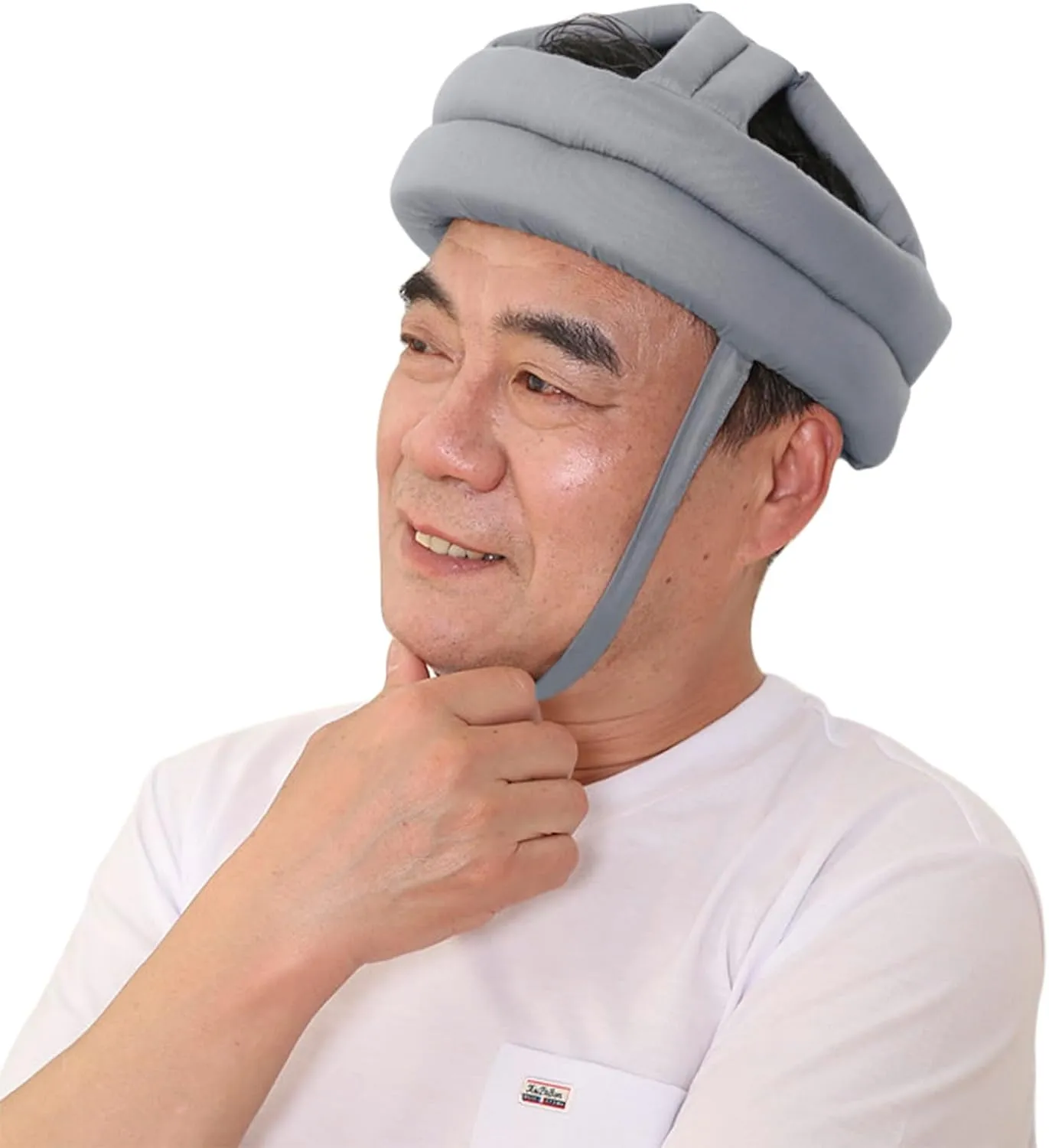 Elderly No Bumps Head Protective Hat Soft Head Protection Bonnet with Chin Strap for Patient Seniors Anti-Fall Safety Helmet