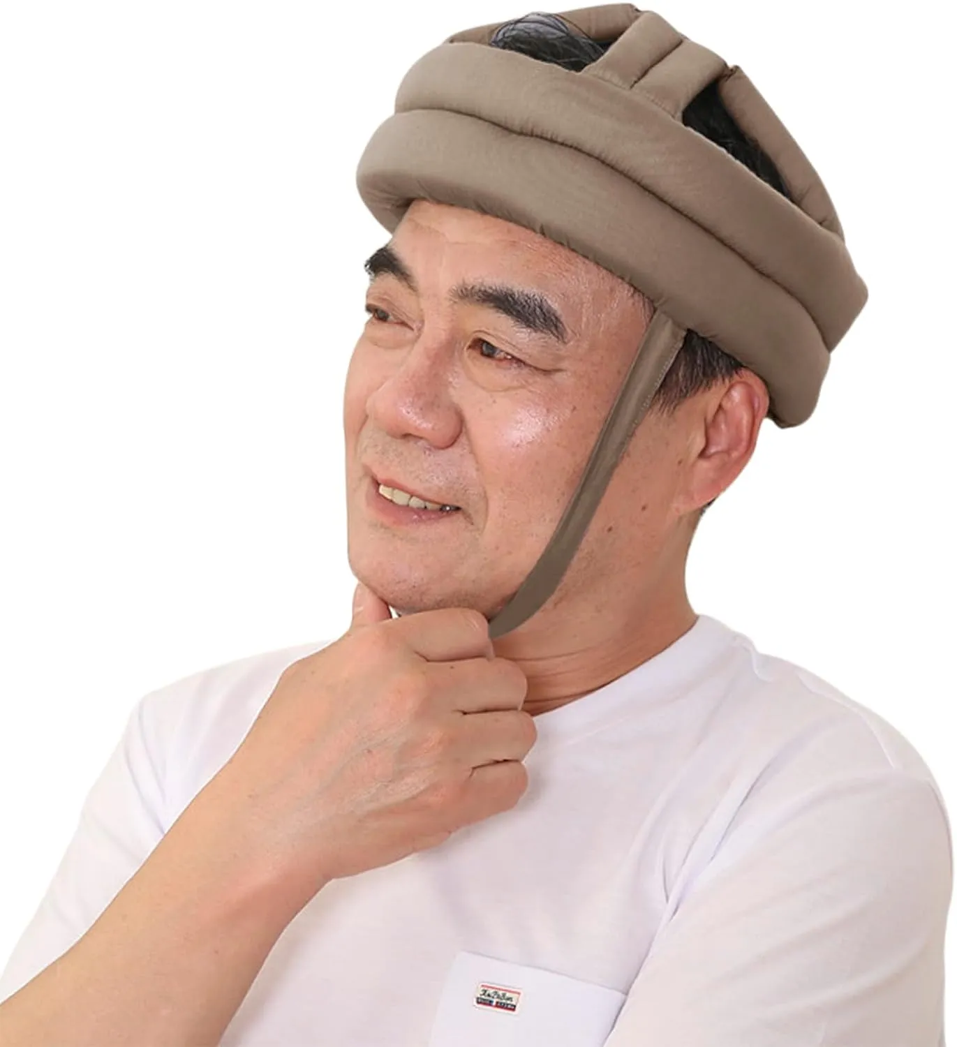 Elderly No Bumps Head Protective Hat Soft Head Protection Bonnet with Chin Strap for Patient Seniors Anti-Fall Safety Helmet