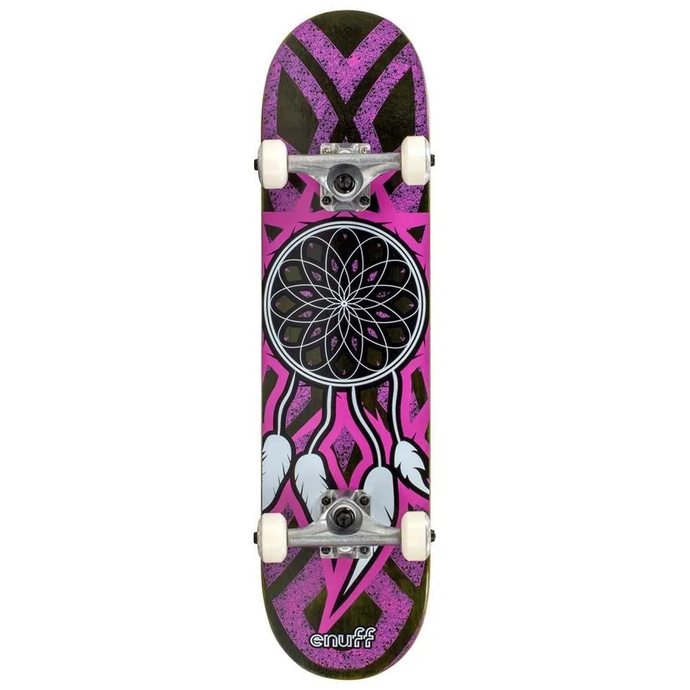 Enuff Dreamcatcher Factory Complete Skateboard Grey Pink 7.75"