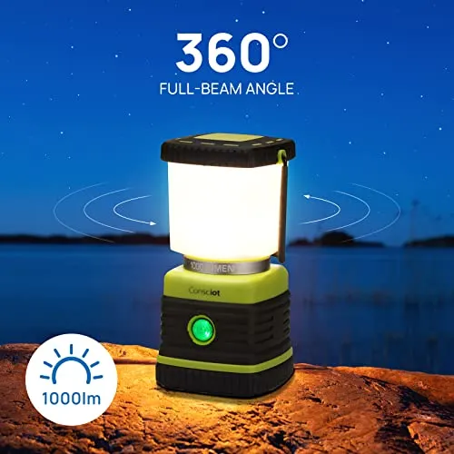 LED Camping Lantern, Consciot Battery Powered Camping Lights