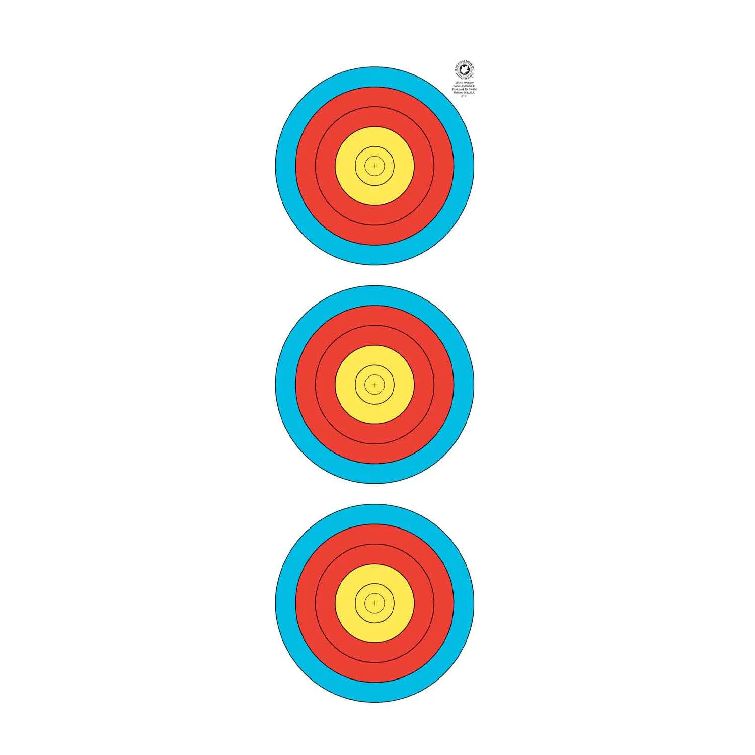 Maple Leaf TA-60cm Vertical 3 Spot Target Face