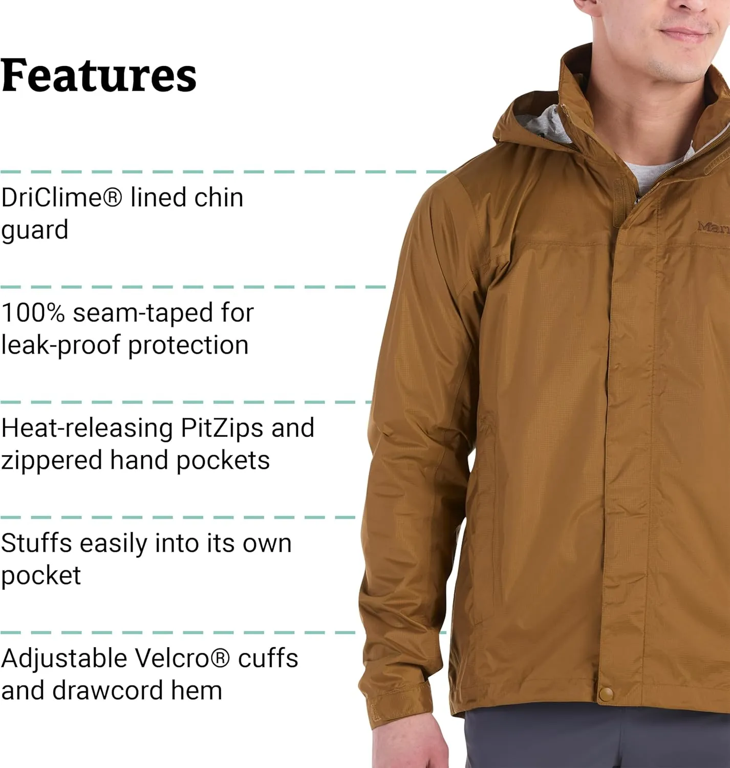 MARMOT Men's Precip Eco Lightweight & Waterproof Rain Jacket