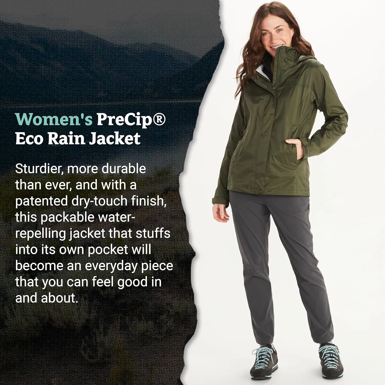 MARMOT Womens Precip Eco Lightweight & Waterproof Rain Jacket