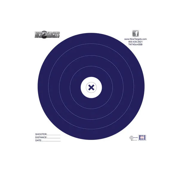 NiceTargets Single Spot Blue 40cm Target Face
