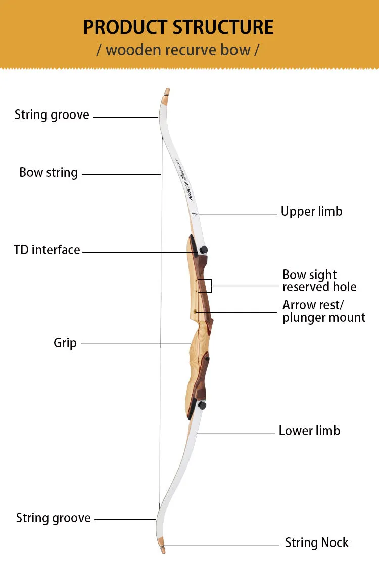 Nika Wooden Recurve Bow 48"