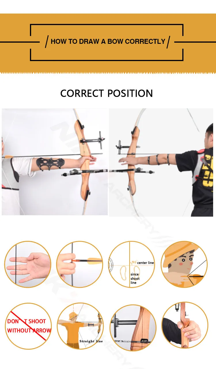 Nika Wooden Recurve Bow 48"