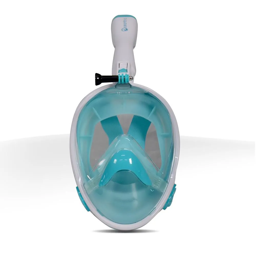 Oceantric Full Face Snorkeling Mask 2.0 (Aqua Green/White)