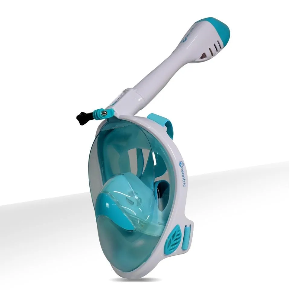 Oceantric Full Face Snorkeling Mask 2.0 (Aqua Green/White)