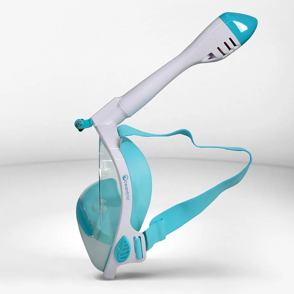 Oceantric Full Face Snorkeling Mask 2.0 (Aqua Green/White)