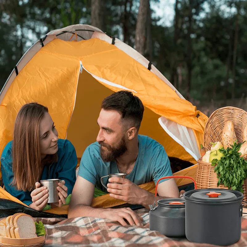 Outdoor Hiking and Picnic 3pcs Cook set JG-41