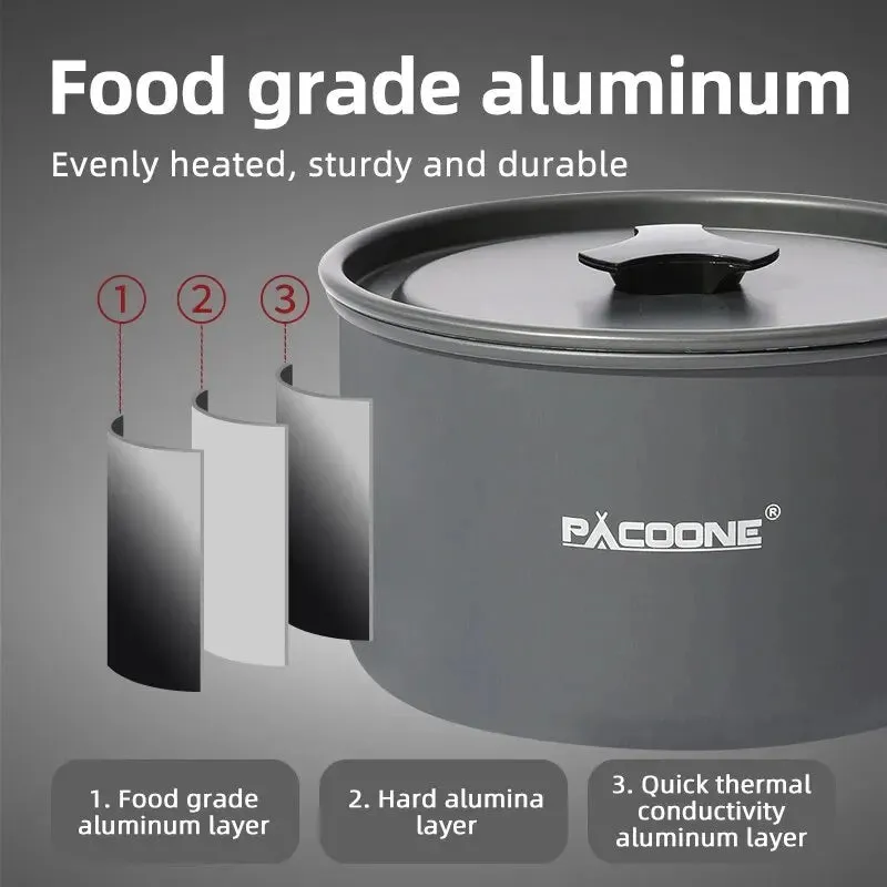 PACOONE Camping Cookware Set