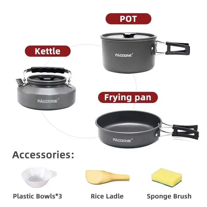 PACOONE Camping Cookware Set