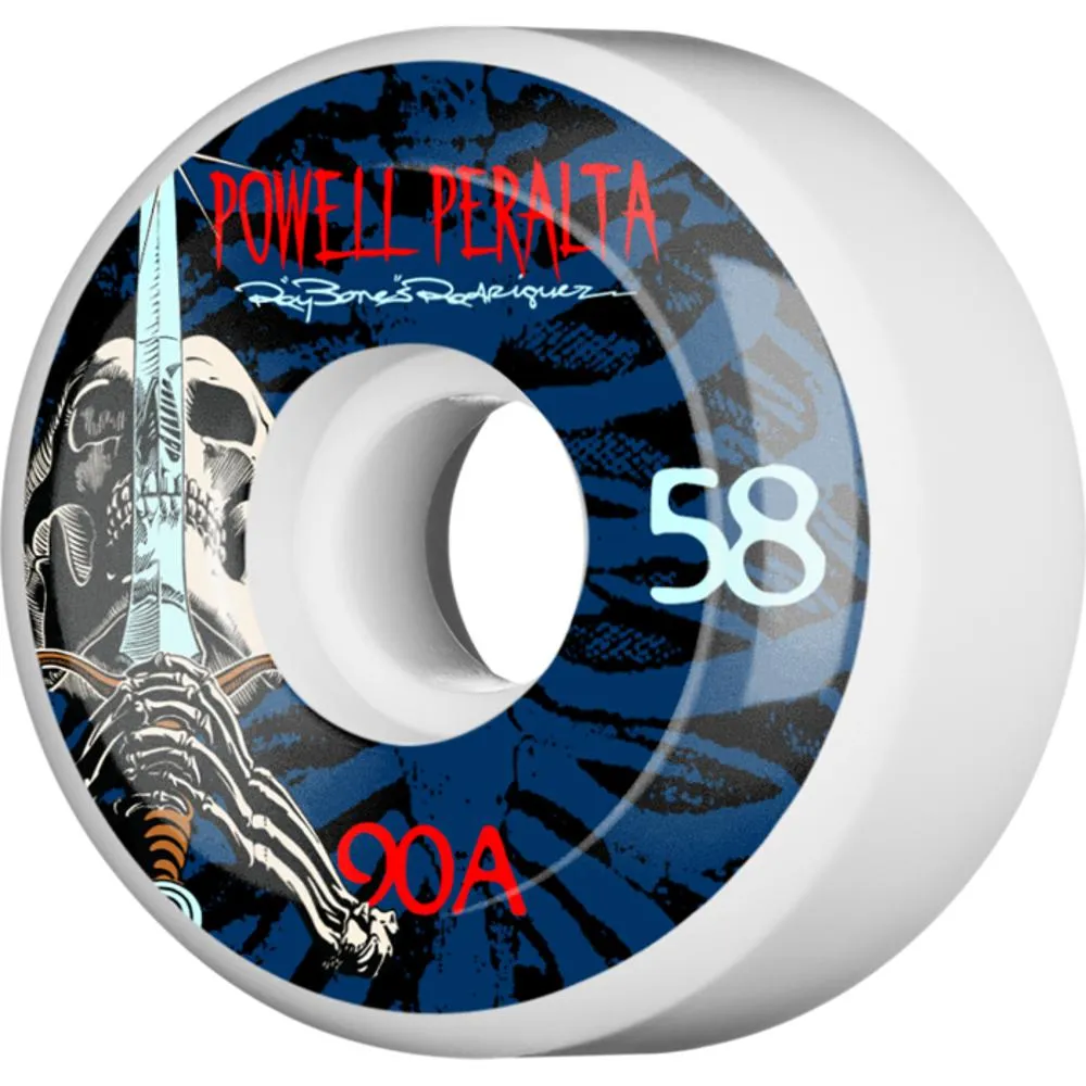 Powell Peralta Ray Rod Skull & Sword 58mm White/Blue/Red Wheels