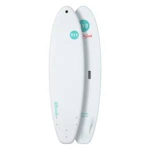 RYD 6'6" Soft Top surfboard : White