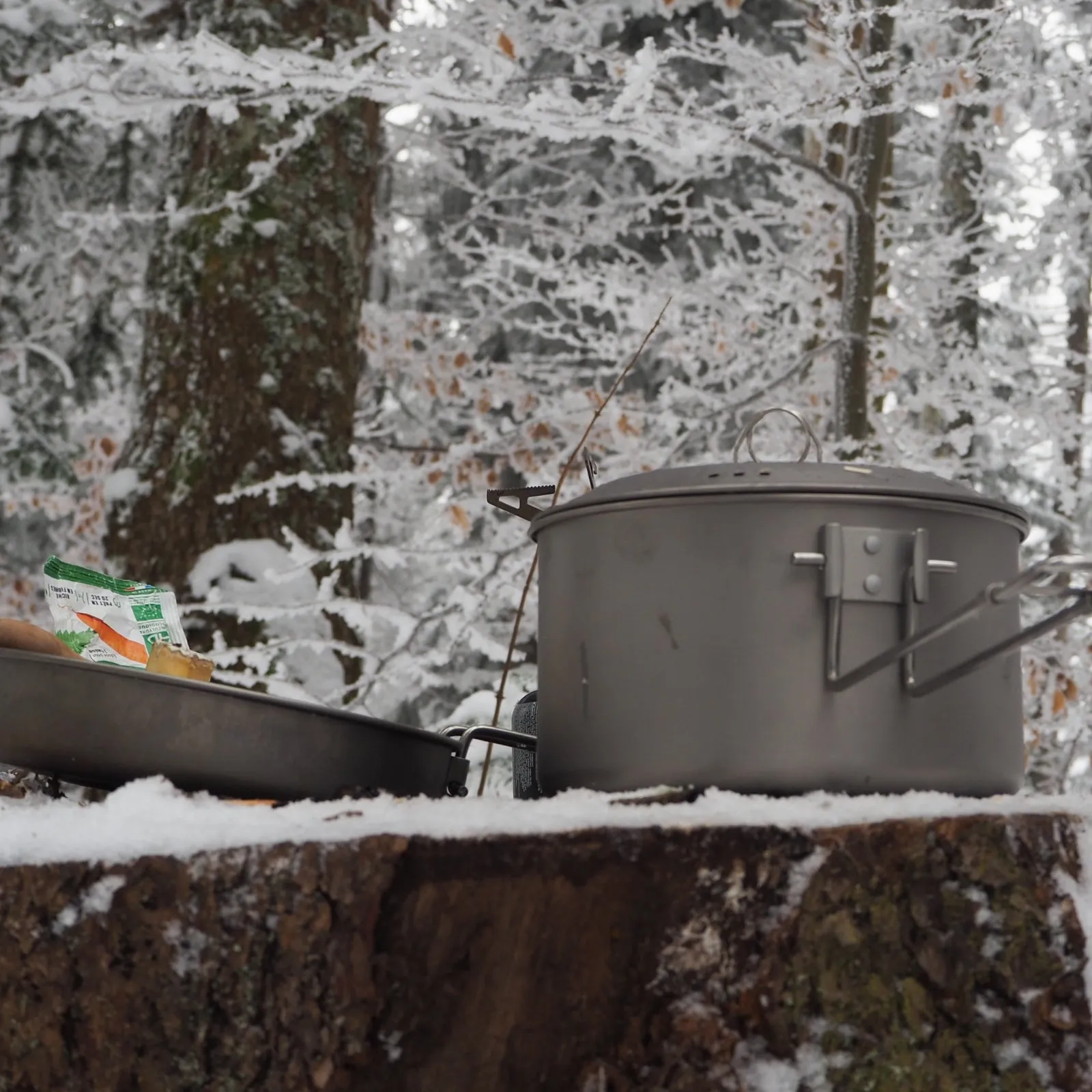 Titanium Camping Cookware Set - 1600ml/54.1 fl oz