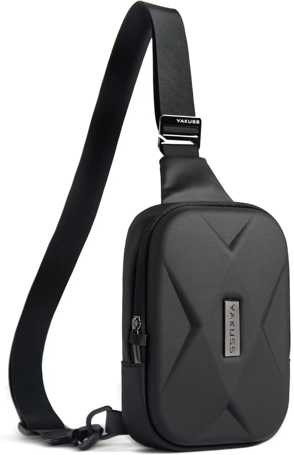 YaKuss Hard Shell Sling Bag for Men and Women, Waterproof Anti-Theft bag for Travel, Men Crossbody Bags for gift, Black